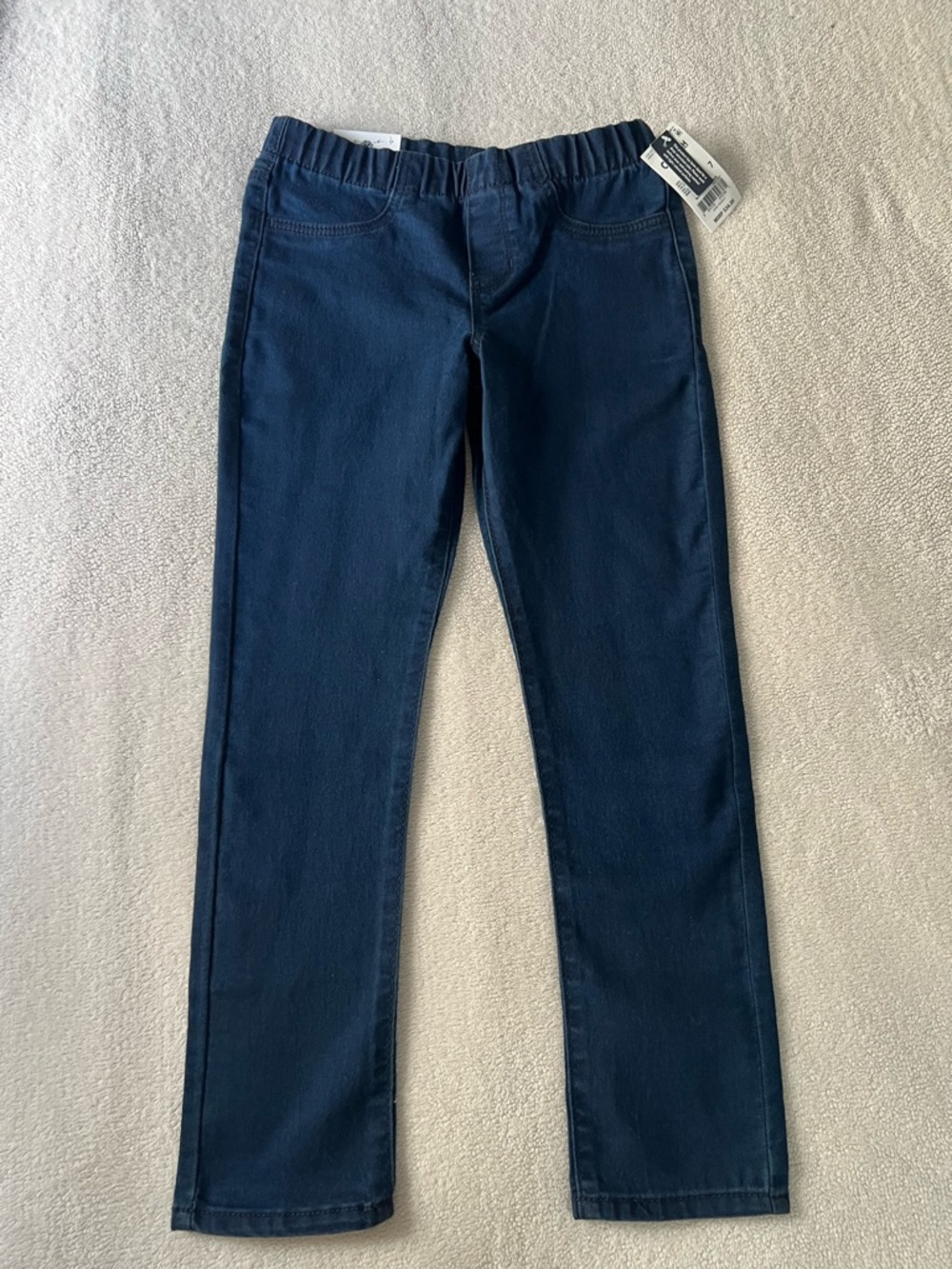OshKosh B’gosh Girls Size 7 Navy Blue Pull-On Jeggings Jeans NWT Elastic Waist